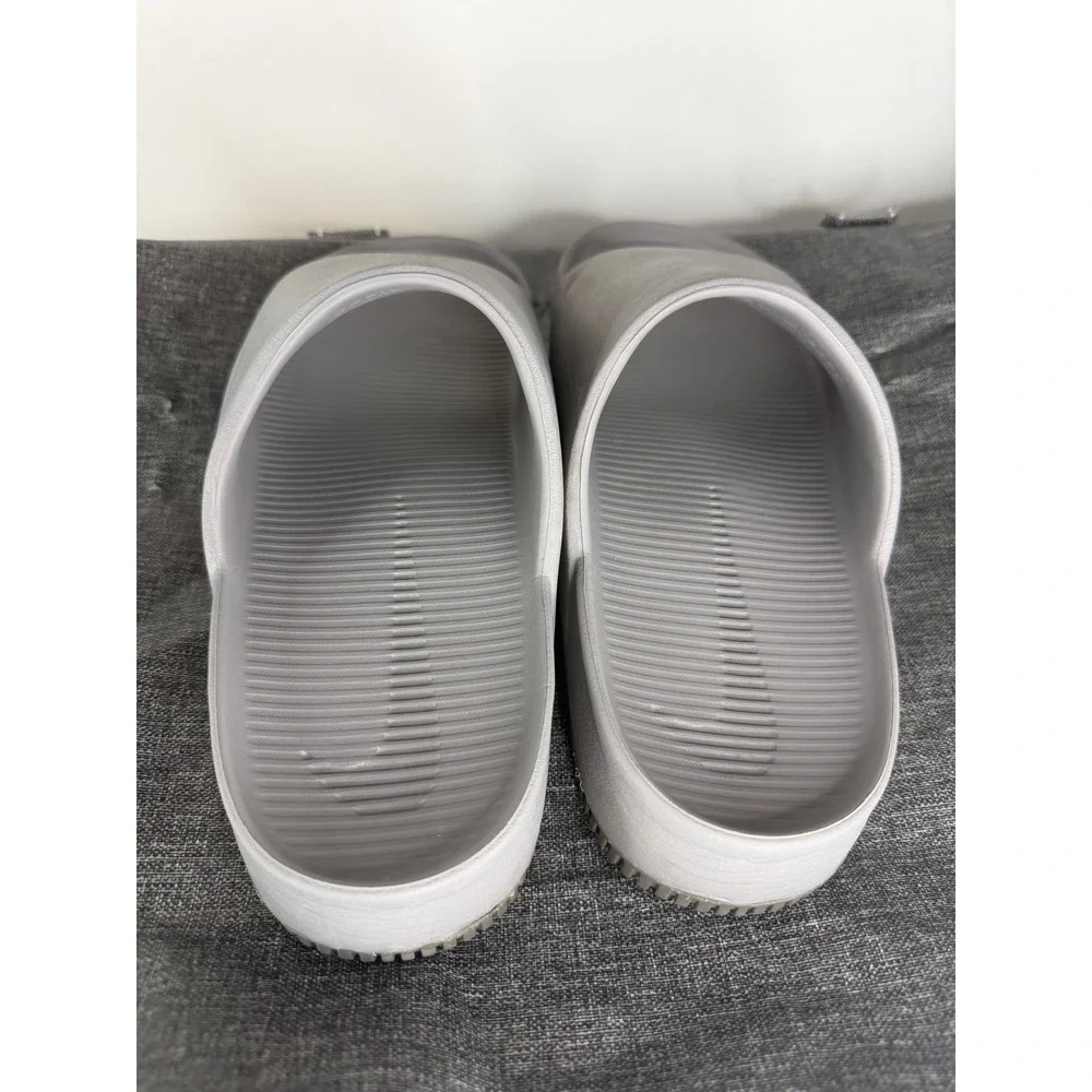 Nike Calm Slide Mens 8 Womens 9 Grey Excellent Foam Slip On Sandals FD4116-002